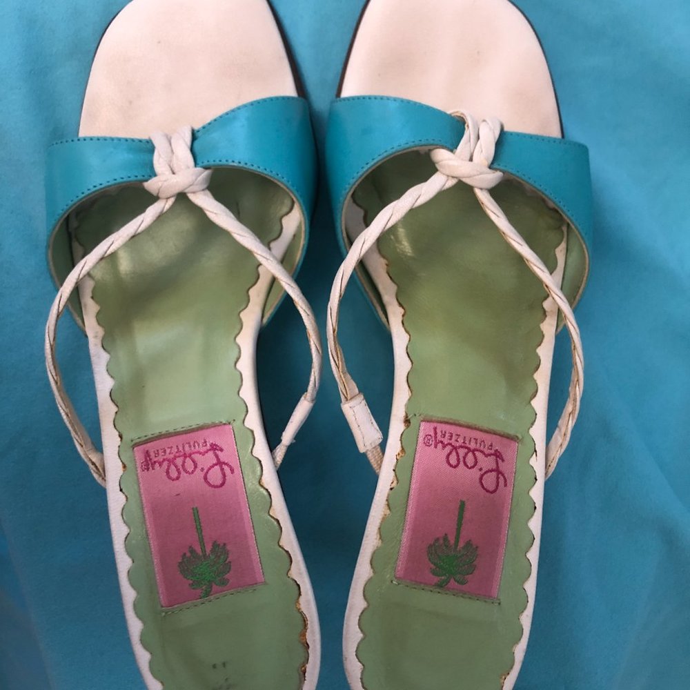 Lilly Pulitzer Leather Sandals Shoes Size 6